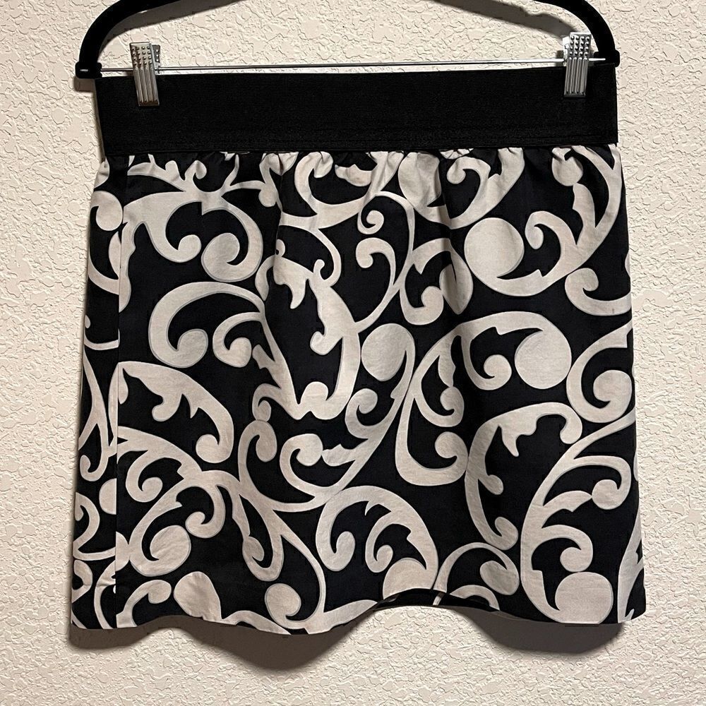 LOFT- Women’s Printed A-Line Elastic Waist Silk Blend Mini Skirt, Size 10